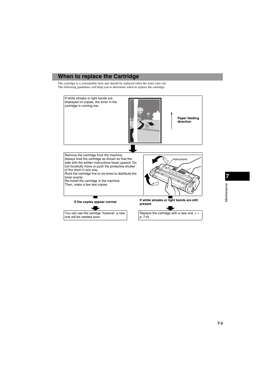 When to replace the cartridge, When to replace the cartridge -3 | Canon PC-D320 User Manual | Page 65 / 106