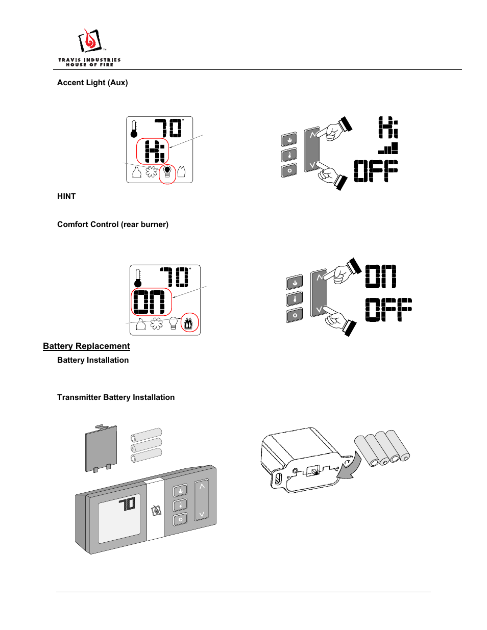 Greensmart, 2 remote setup instructions, Battery replacement | Avalon Firestyles GreenSmart User Manual | Page 7 / 8