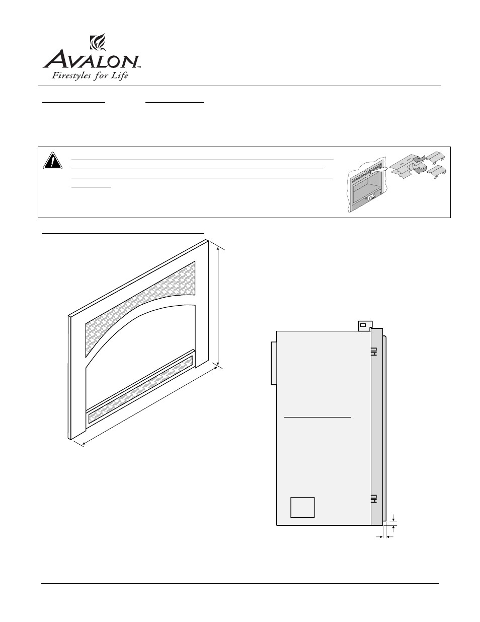 Avalon Firestyles 564 Victorian Lace Face User Manual | 4 pages