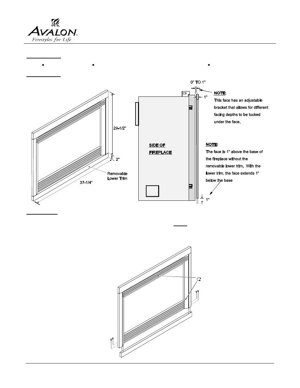 Avalon Firestyles 564 Rosario Seattle Face User Manual | 4 pages