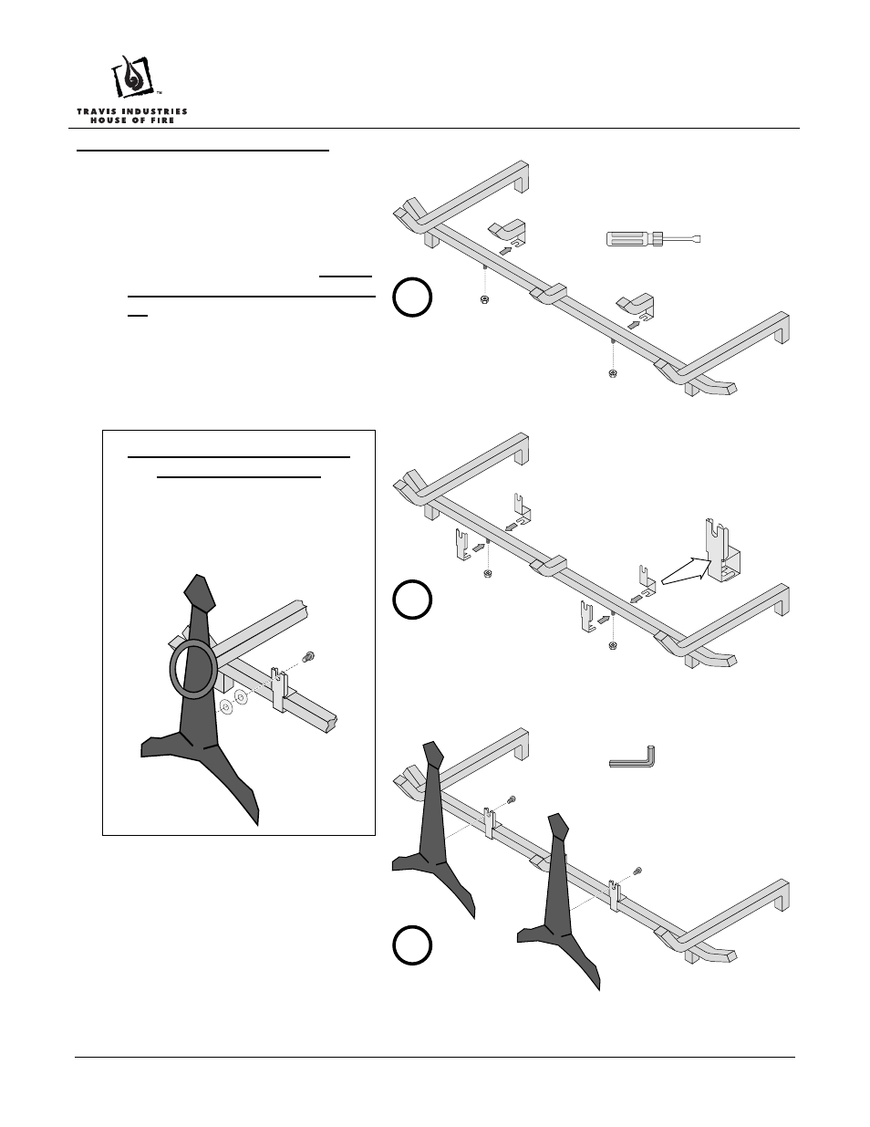 Ab c, Andirons | Avalon Firestyles Andirons User Manual | Page 5 / 5