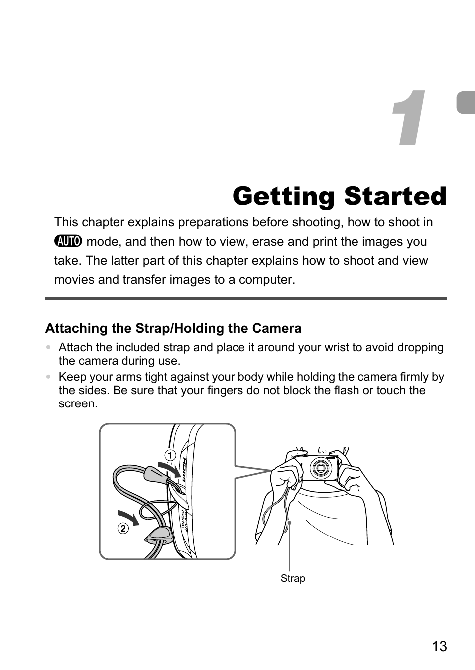 1 getting started, Getting started | Canon 200 IS User Manual | Page 13 / 169
