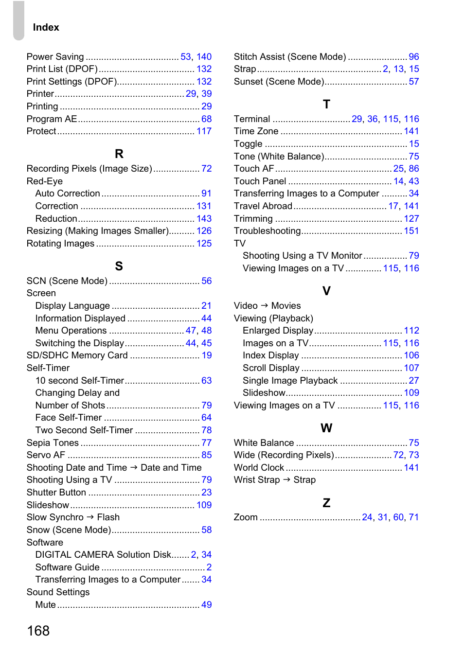 Canon 200 IS User Manual | Page 168 / 169
