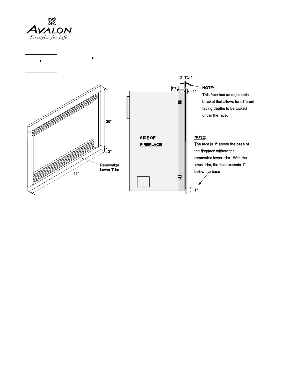 Avalon Firestyles 864 Rosario Winthrop Face User Manual | 4 pages