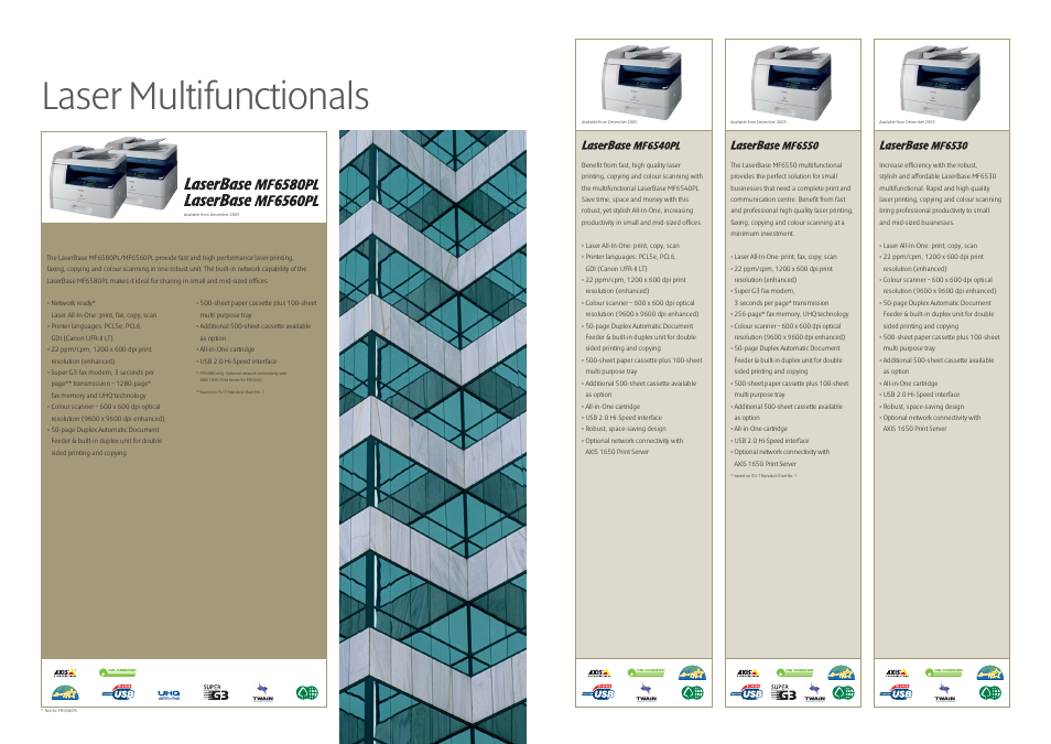 Laser multifunctionals | Canon i 350 User Manual | Page 4 / 9