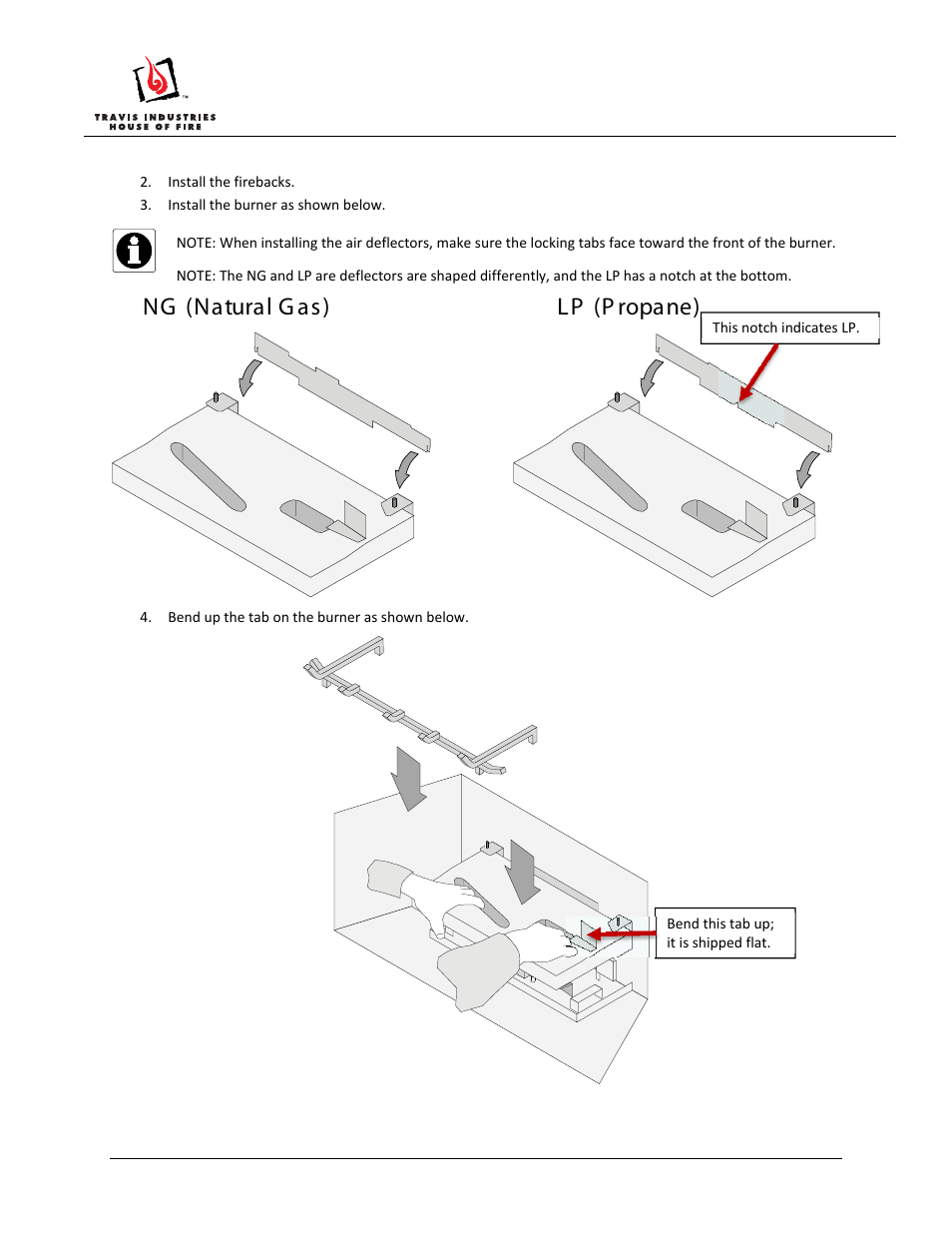 Ng (natural g as ) lp (p ropane) | Avalon Firestyles 864 HO NB Ember-Fyre Burner W/ Lodge Pine Logs User Manual | Page 3 / 10
