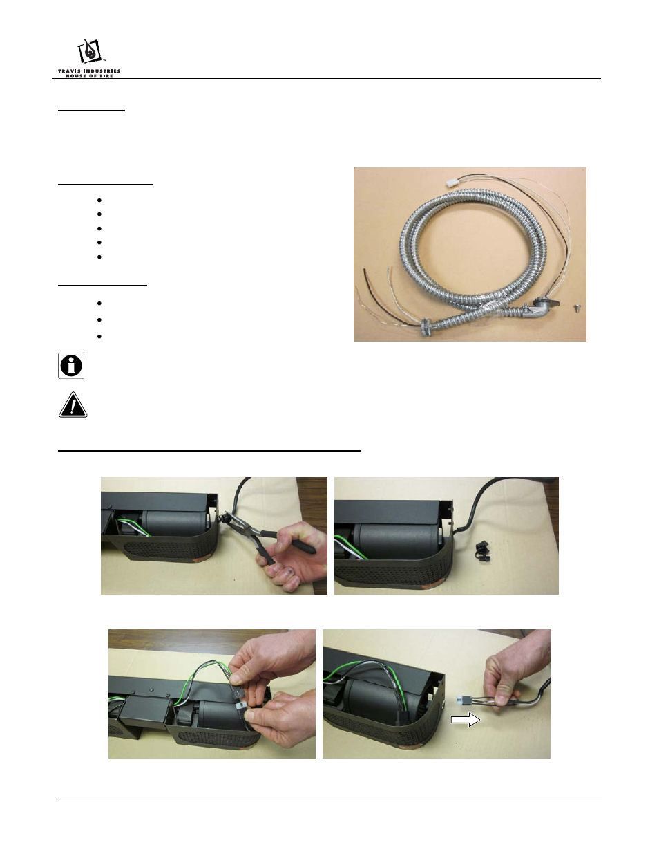 Avalon Firestyles High-Temperature Wood Insert Wiring Kit User Manual | 6 pages