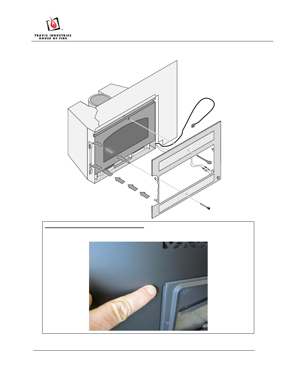 Small flush wood face installation instructions, Make sure the face is fully engaged | Avalon Firestyles Small Flush Wood Face User Manual | Page 4 / 4