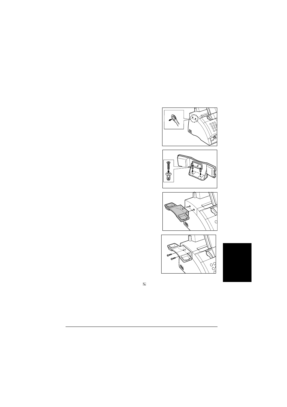 Attaching the handset to your fax | Canon L240 User Manual | Page 203 / 212