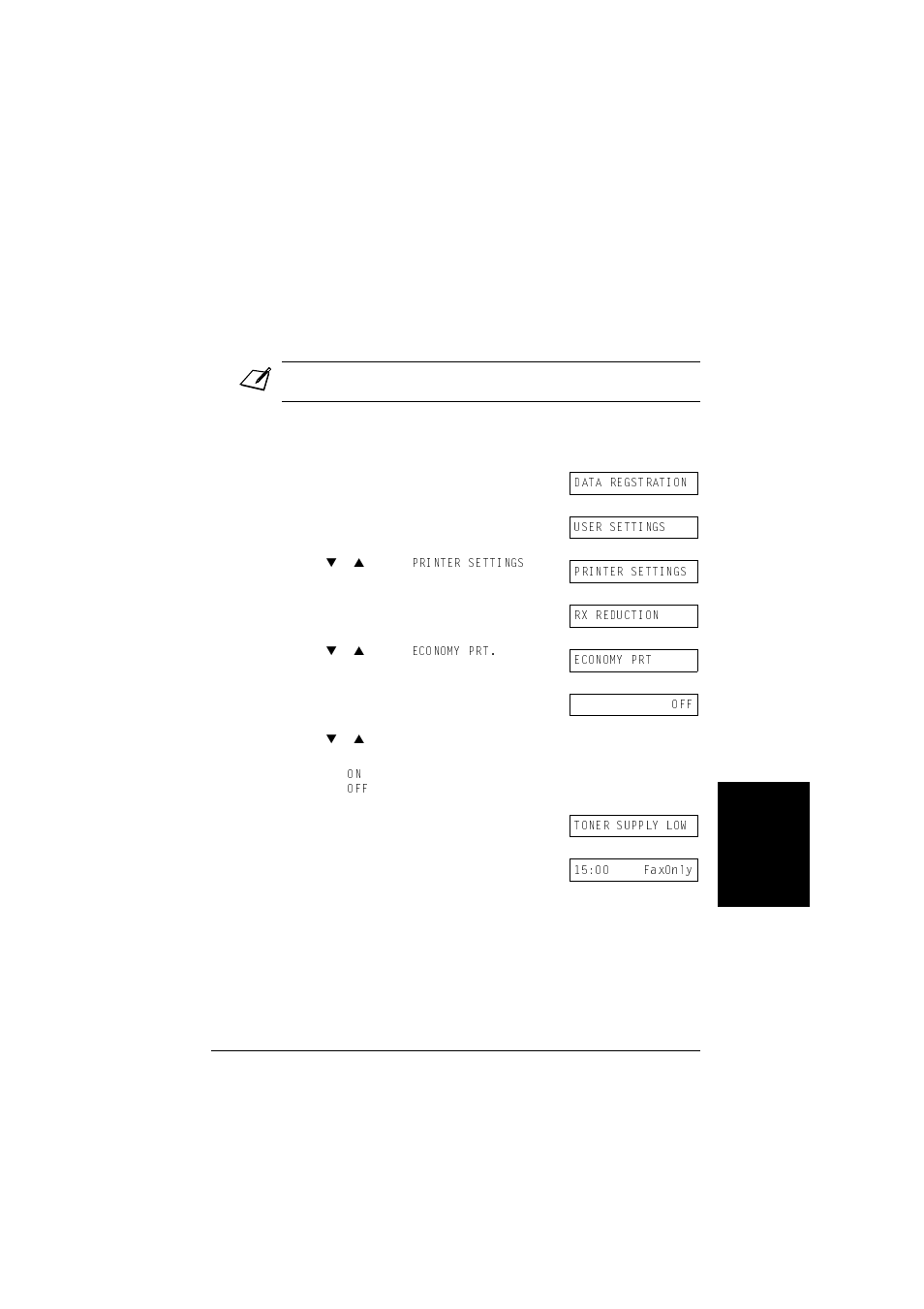 Adjusting the toner saver setting | Canon L240 User Manual | Page 59 / 212