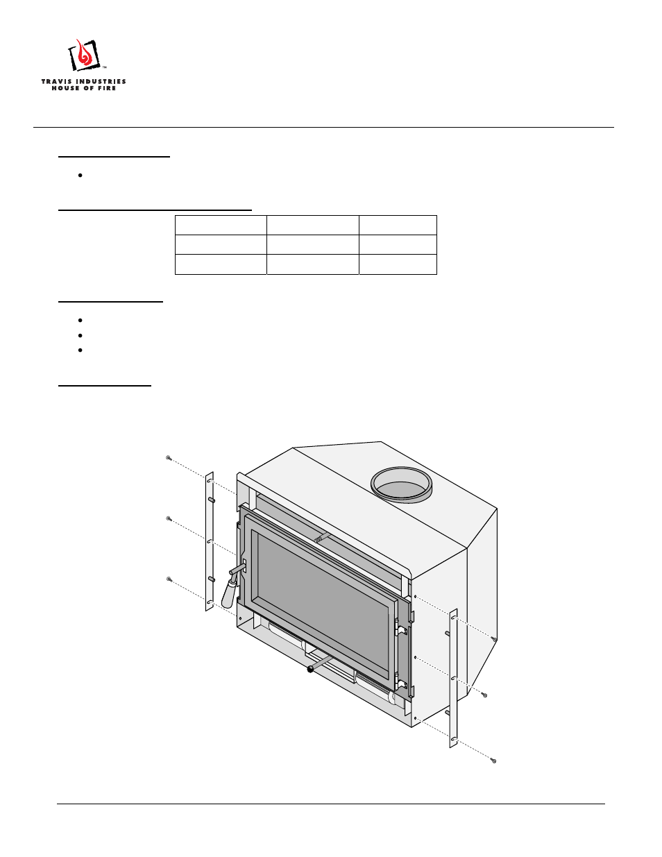 Avalon Firestyles Large Flush Wood Insert Rectangular User Manual | 2 pages