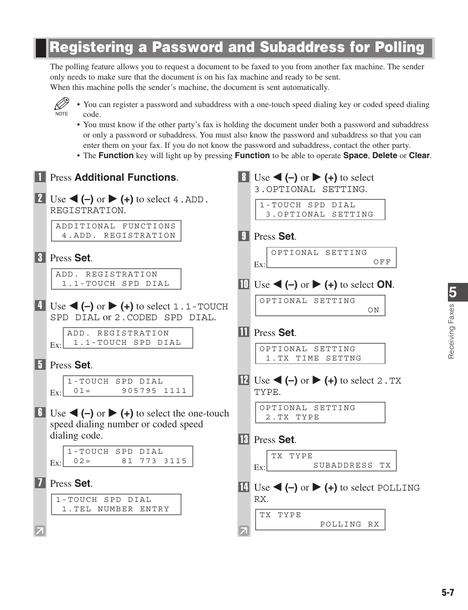 Registering a password and subaddress for polling | Canon ImageCLASS D680 User Manual | Page 60 / 94