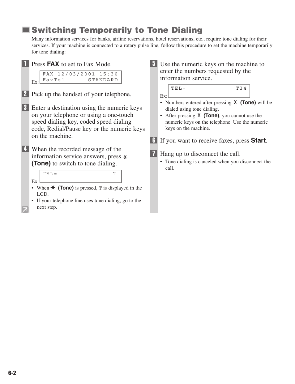 Switching temporarily to tone dialing | Canon ImageCLASS D680 User Manual | Page 65 / 94