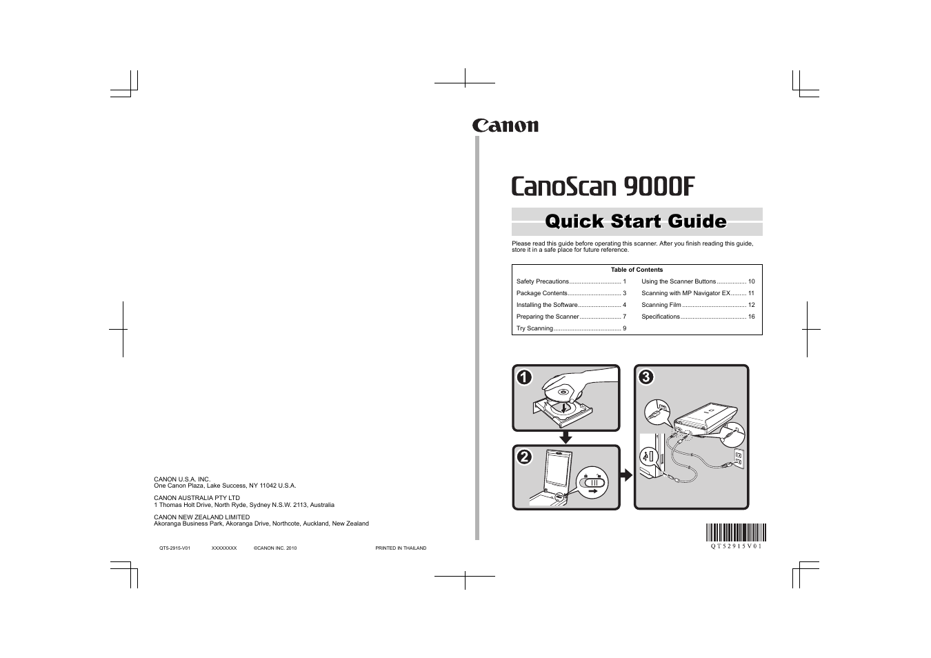 Canon CANOSCAN 9000F User Manual | 19 pages