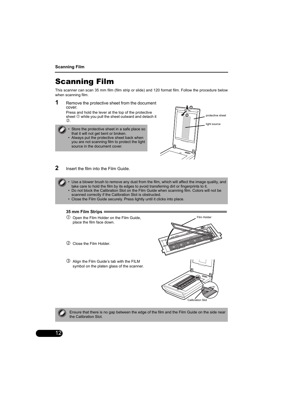 Scanning film | Canon CANOSCAN 9000F User Manual | Page 14 / 19