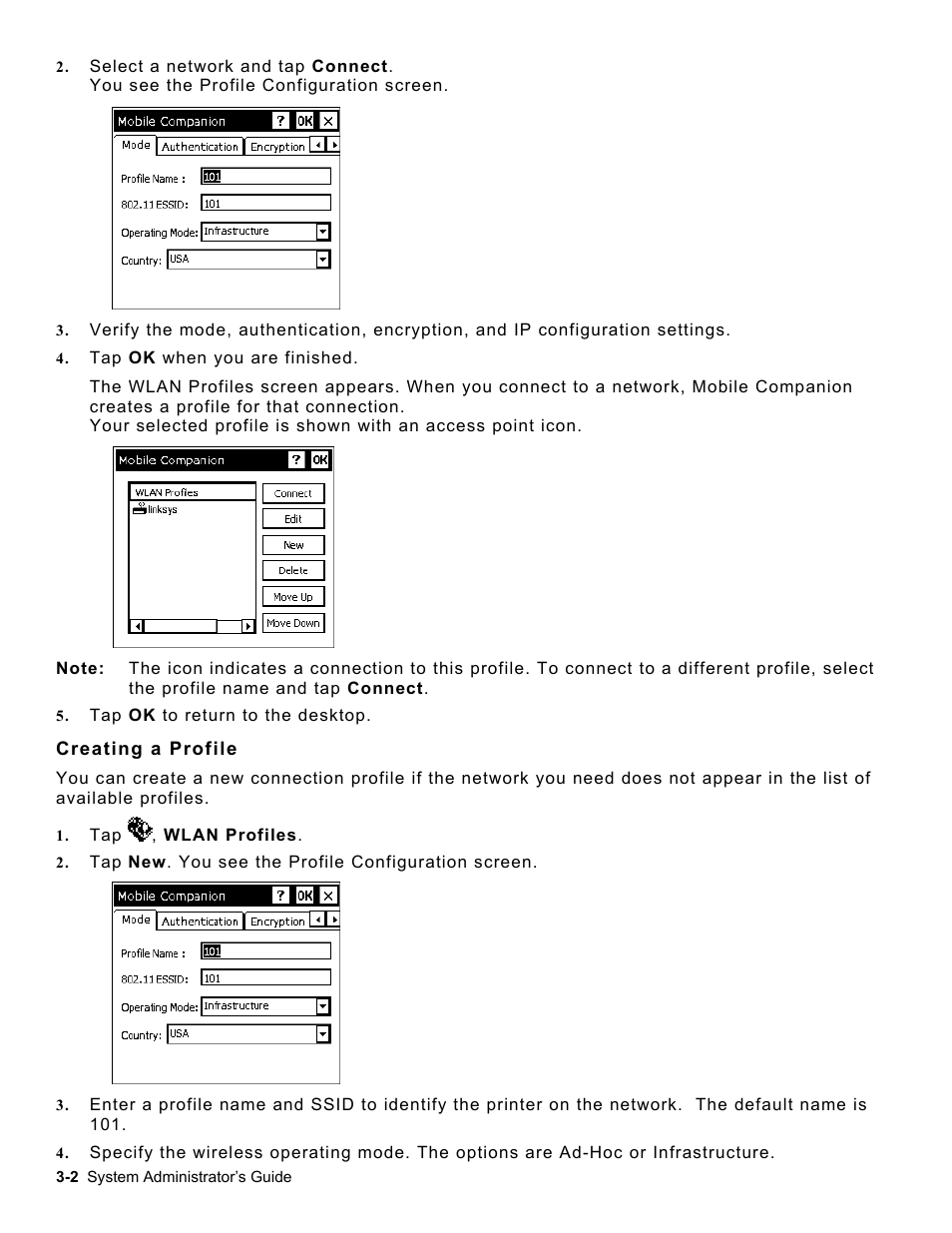 Creating a profile, Creating a profile -2 | Avery Dennison Platinum 6039 System Administrator Guide User Manual | Page 12 / 48