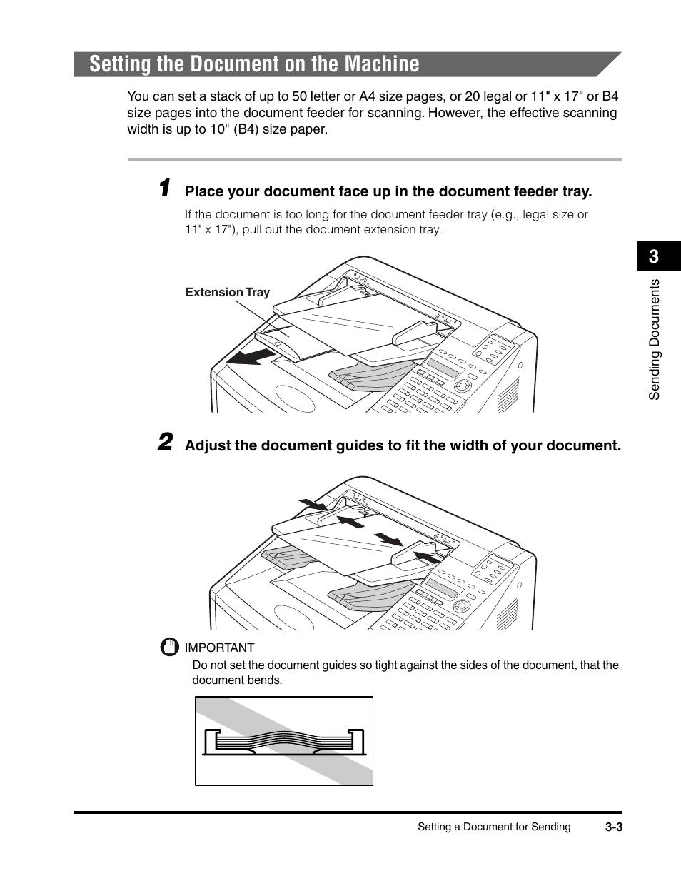 Setting the document on the machine, Setting the document on the machine -3 | Canon 700 Series User Manual | Page 100 / 365