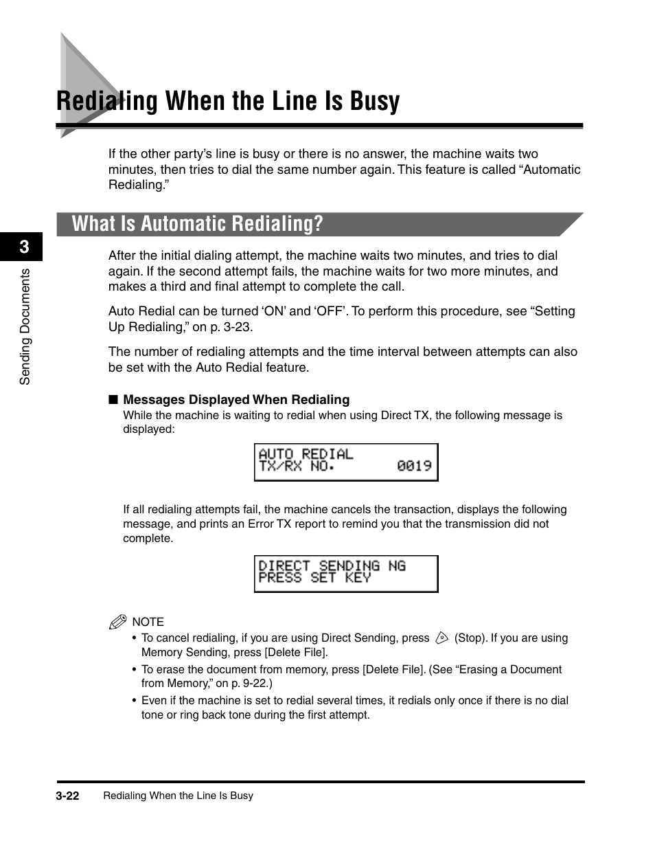 Redialing when the line is busy, What is automatic redialing, Redialing when the line is busy -22 | What is automatic redialing? -22 | Canon 700 Series User Manual | Page 119 / 365