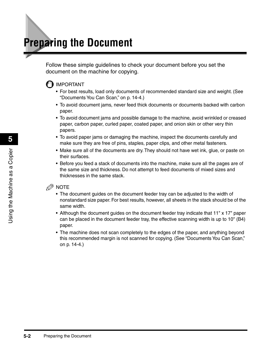 Preparing the document, Preparing the document -2 | Canon 700 Series User Manual | Page 145 / 365