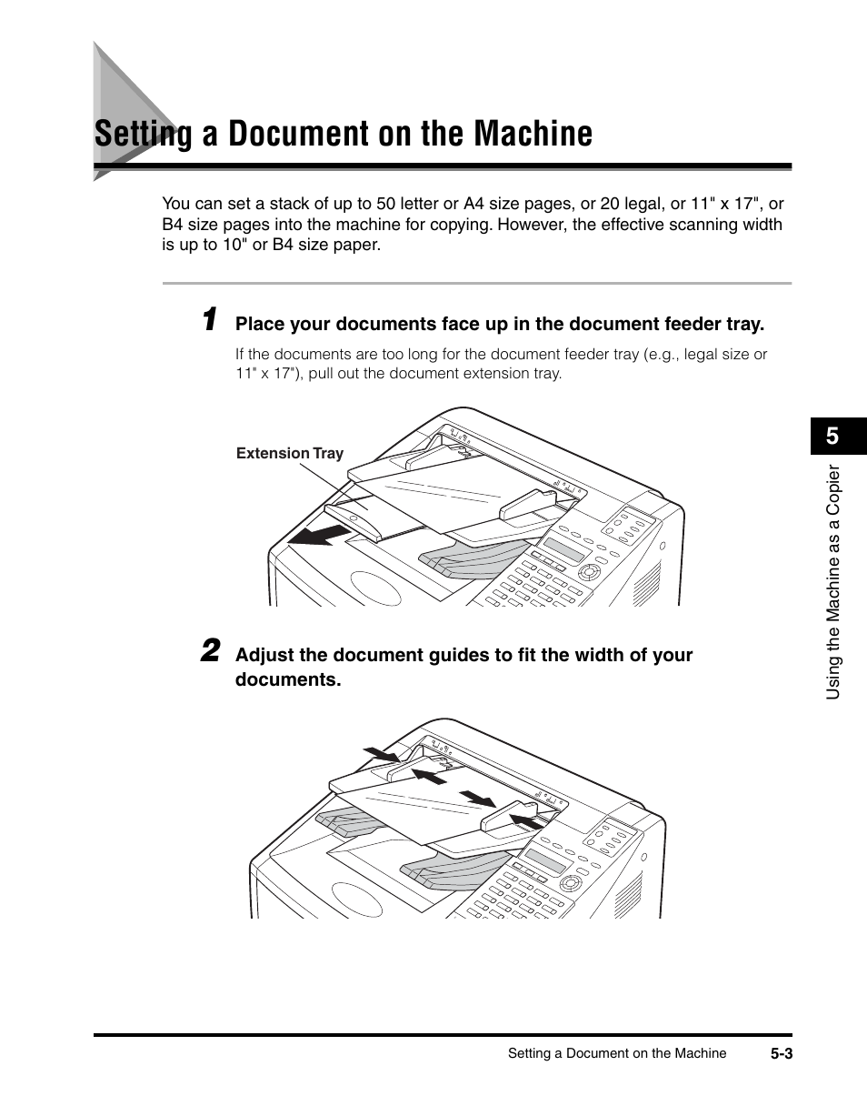 Setting a document on the machine, Setting a document on the machine -3 | Canon 700 Series User Manual | Page 146 / 365