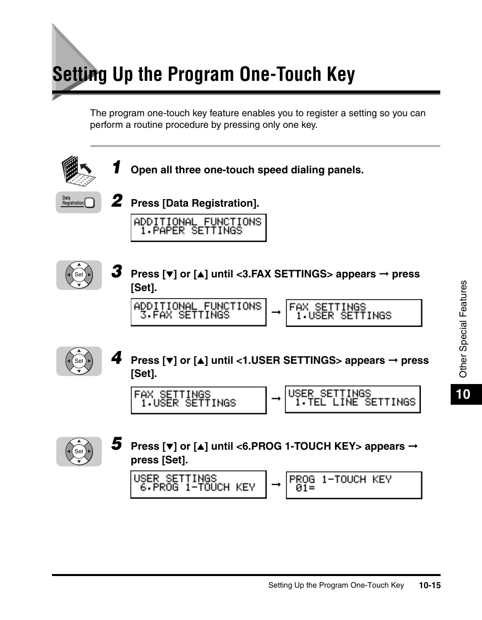 Setting up the program one-touch key, Setting up the program one-touch key -15 | Canon 700 Series User Manual | Page 252 / 365