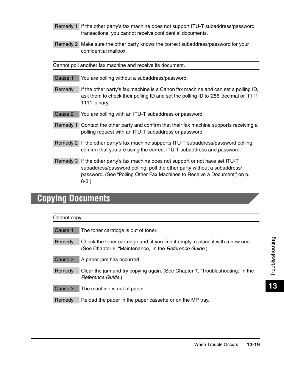 Copying documents, Copying documents -19 | Canon 700 Series User Manual | Page 334 / 365