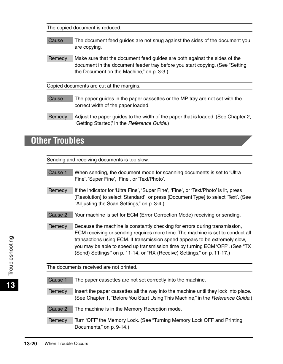 Other troubles, Other troubles -20 | Canon 700 Series User Manual | Page 335 / 365