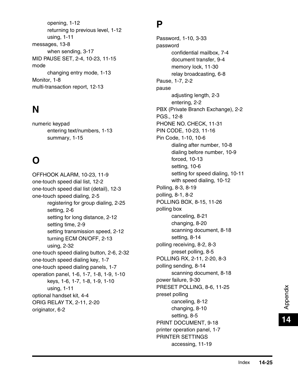 Canon 700 Series User Manual | Page 362 / 365