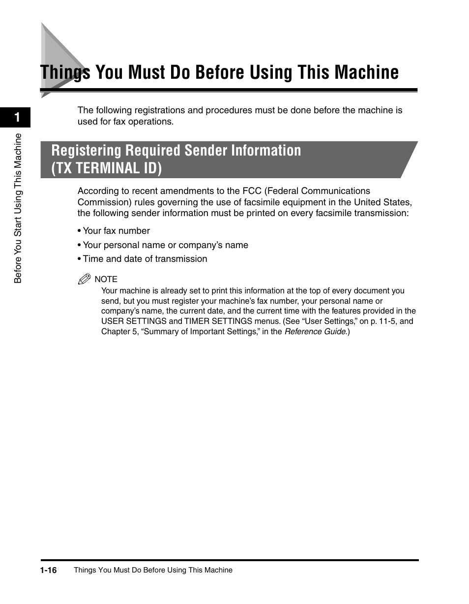 Things you must do before using this machine, Things you must do before using this machine -16 | Canon 700 Series User Manual | Page 37 / 365