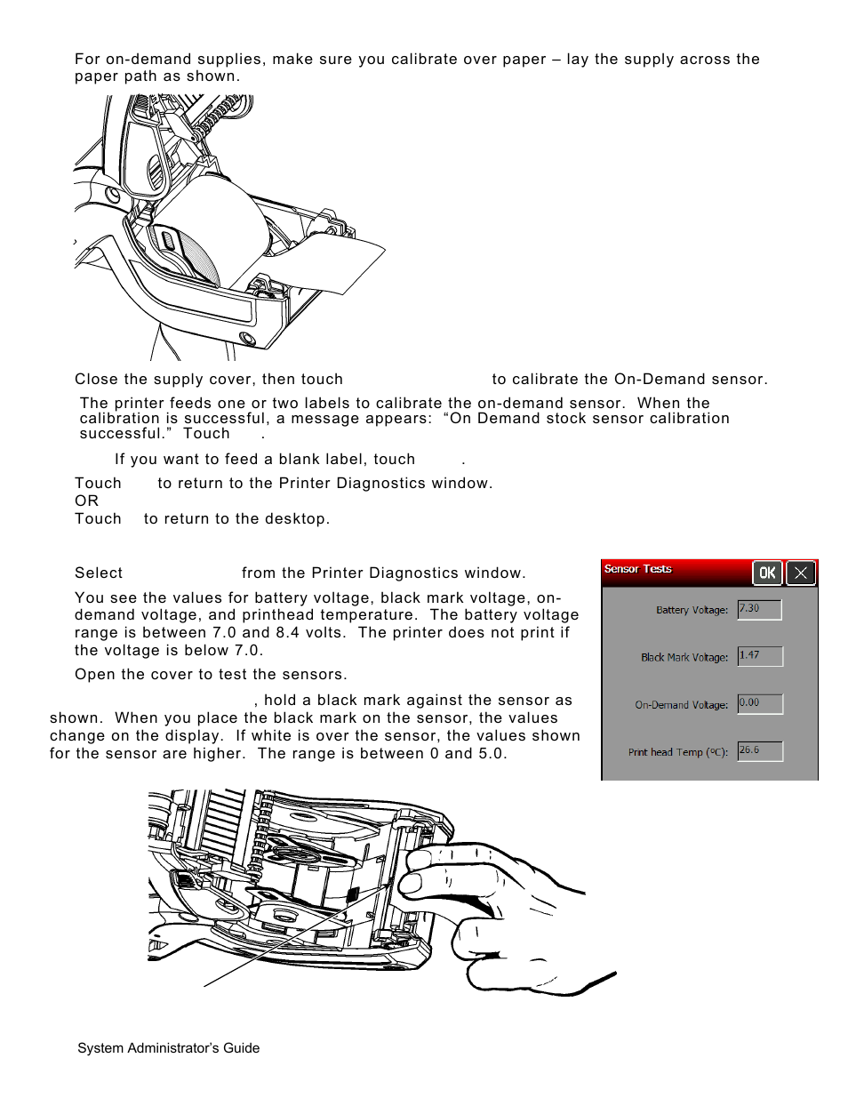 Testing the sensors, Testing the sensors -6 | Avery Dennison Pathfinder 6057 System Administrator Guide User Manual | Page 40 / 60
