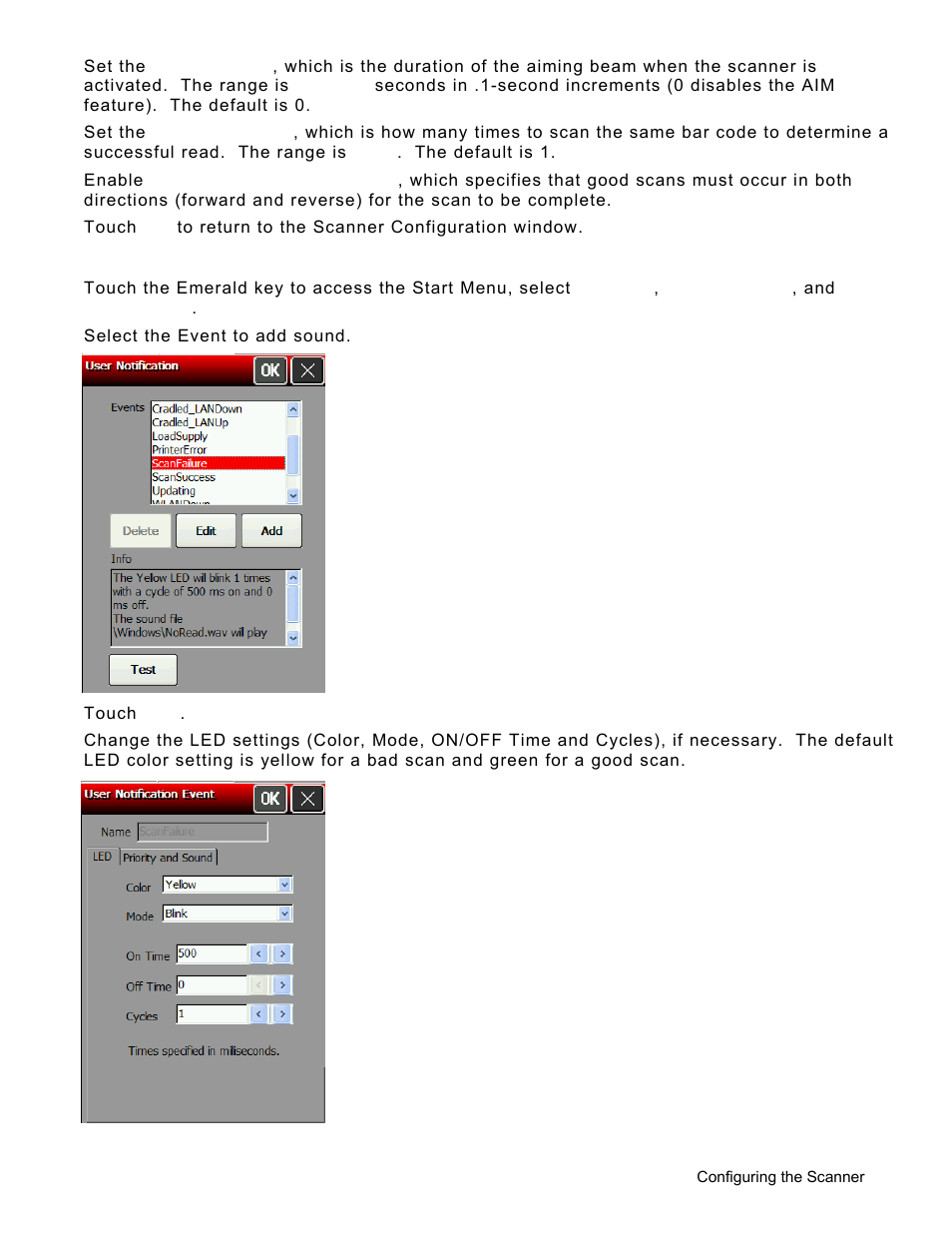 Setting a tone for good or bad scans, Setting a tone for good or bad scans -3 | Avery Dennison Pathfinder 6057 System Administrator Guide User Manual | Page 45 / 60
