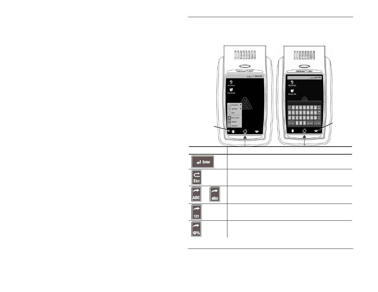 Utilisation du clavier de saisie, Modification des réglages de l'affichage | Avery Dennison Pathfinder 6057 Quick Reference User Manual | Page 15 / 40