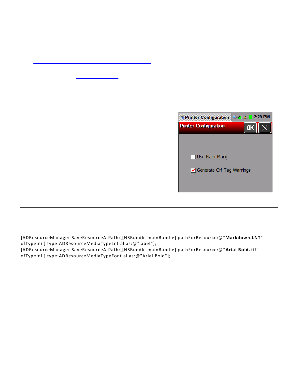 Enabling the “field off tag” warning, Transferring files to the 6140 printer, Error reporting with the 6140 printer | Enabling the “field off tag” warning -7, Transferring, Files to the 6140 printer | Avery Dennison Pathfinder 6057 LNT Programmer Manual using XML User Manual | Page 13 / 80