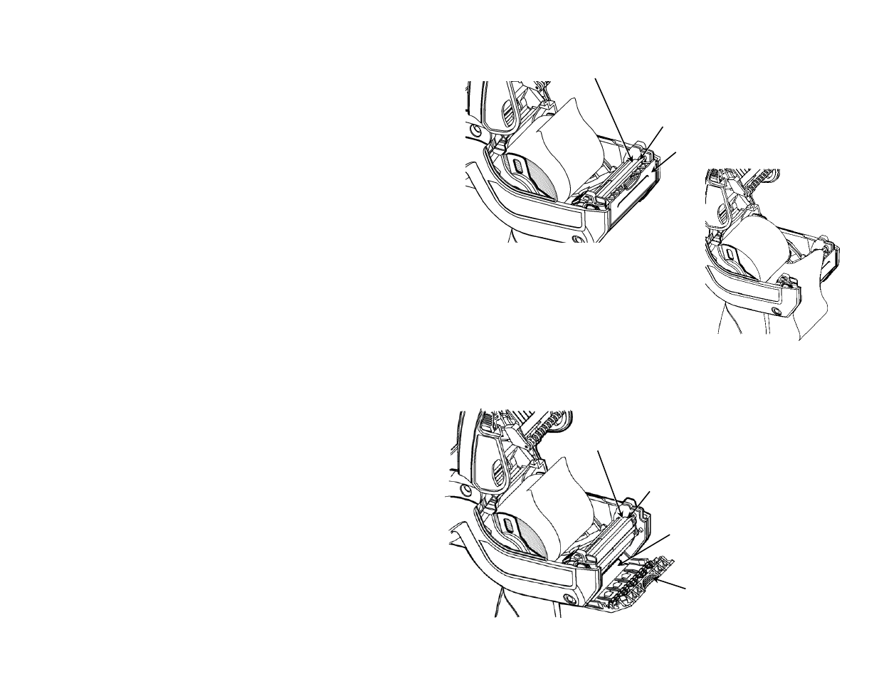 Laden voor de modus zonder lostrekken, Laden voor de modus met lostrekken | Avery Dennison Pathfinder 6057 Quick Reference User Manual | Page 22 / 115