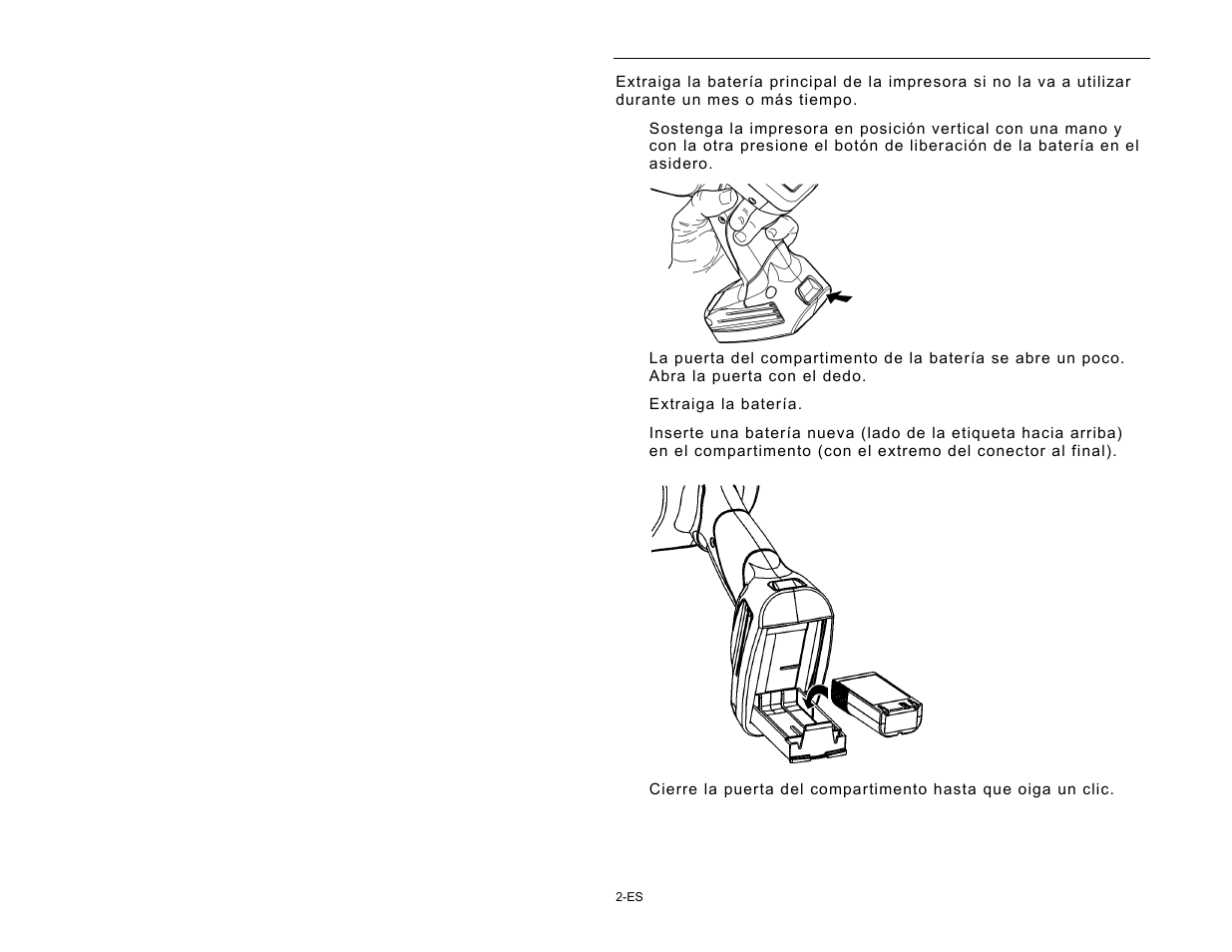 Cambio de la batería principal | Avery Dennison Pathfinder 6057 Quick Reference User Manual | Page 98 / 115