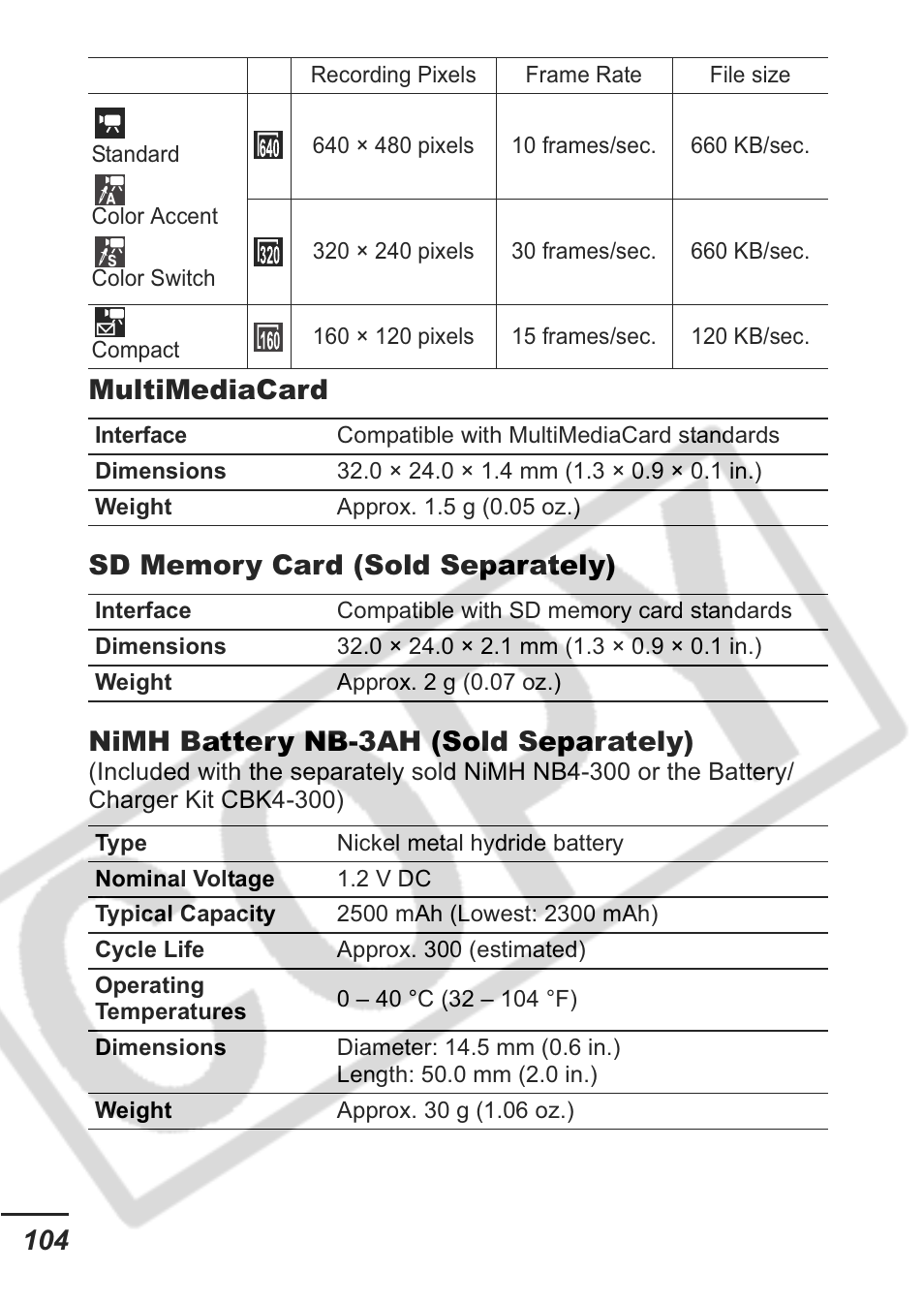 Canon A430 User Manual | Page 106 / 115