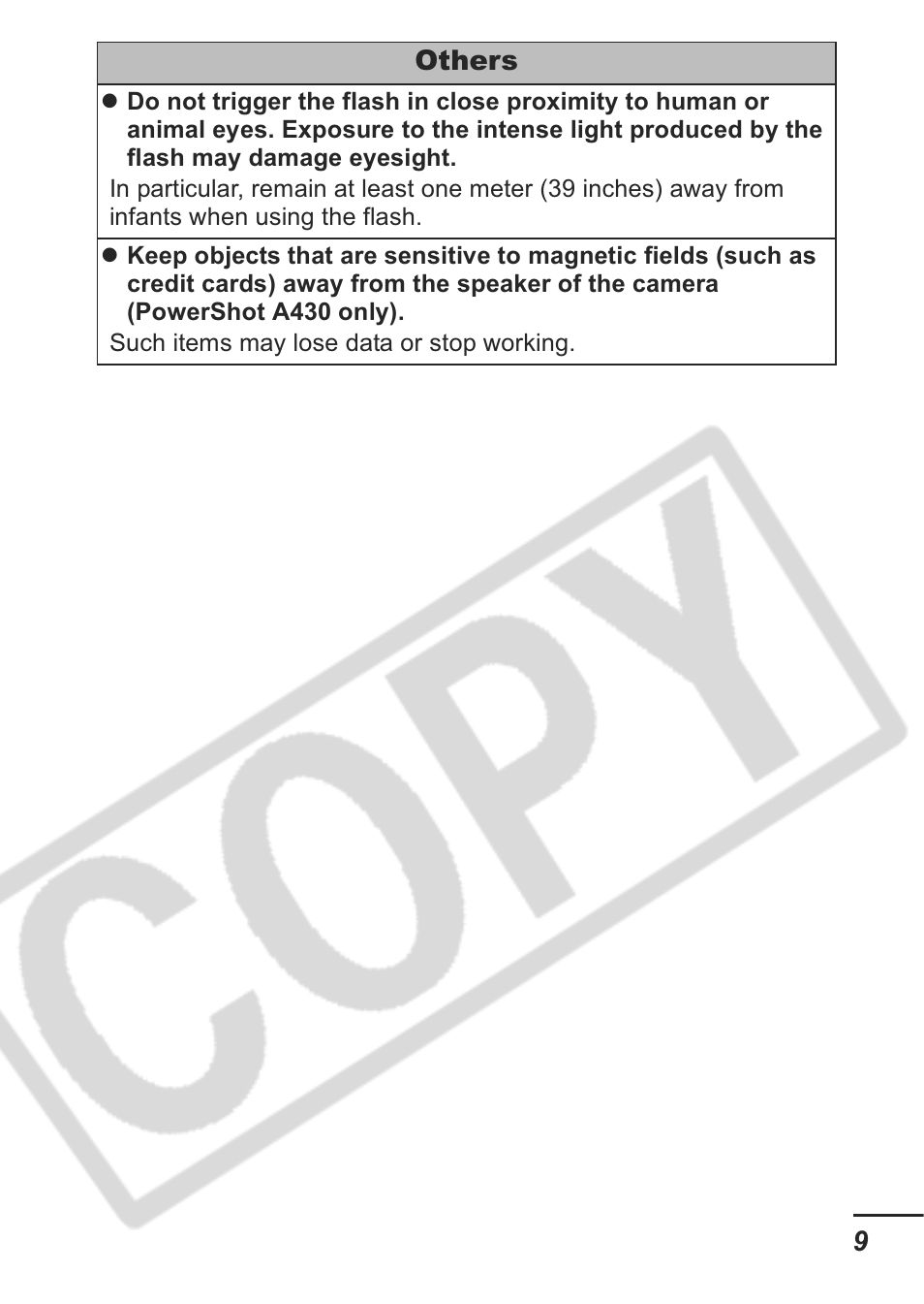 Canon A430 User Manual | Page 11 / 115
