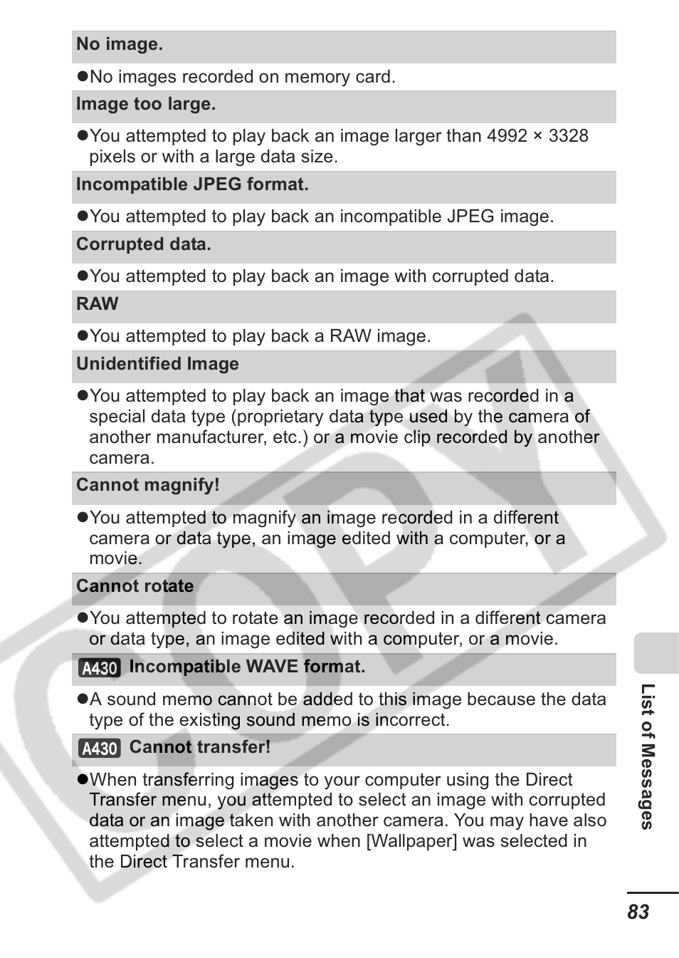 Canon A430 User Manual | Page 85 / 115