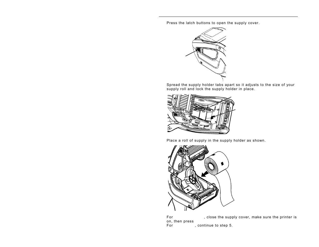 Loading supplies | Avery Dennison Pathfinder 6140 Quick Reference User Manual | Page 2 / 30
