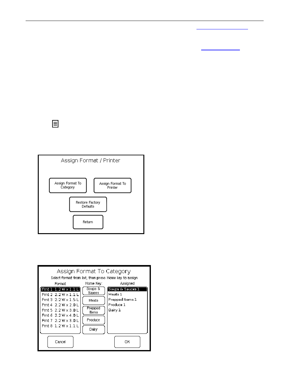 Assigning a format (dual printer only), Assigning a format to a category, Assigning a format (dual printer only) -4 | Assigning a format to a category -4 | Avery Dennison FreshMarx 9415 System Administrator Guide User Manual | Page 12 / 48