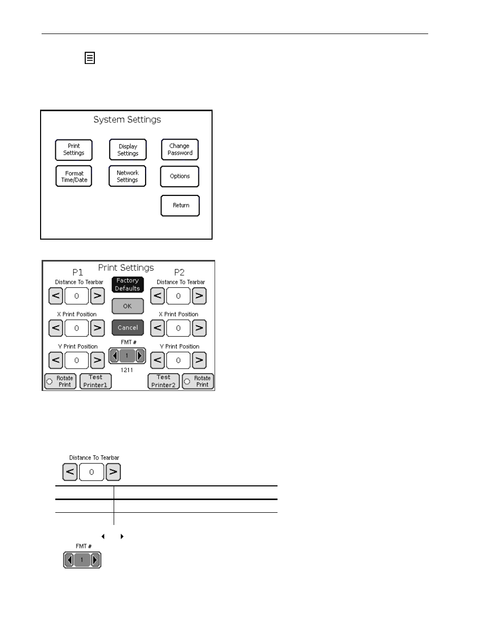 Adjusting the print settings, Adjusting the distance to the tear bar, Adjusting the print settings -8 | Adjusting the distance to the tear bar -8 | Avery Dennison FreshMarx 9415 System Administrator Guide User Manual | Page 16 / 48