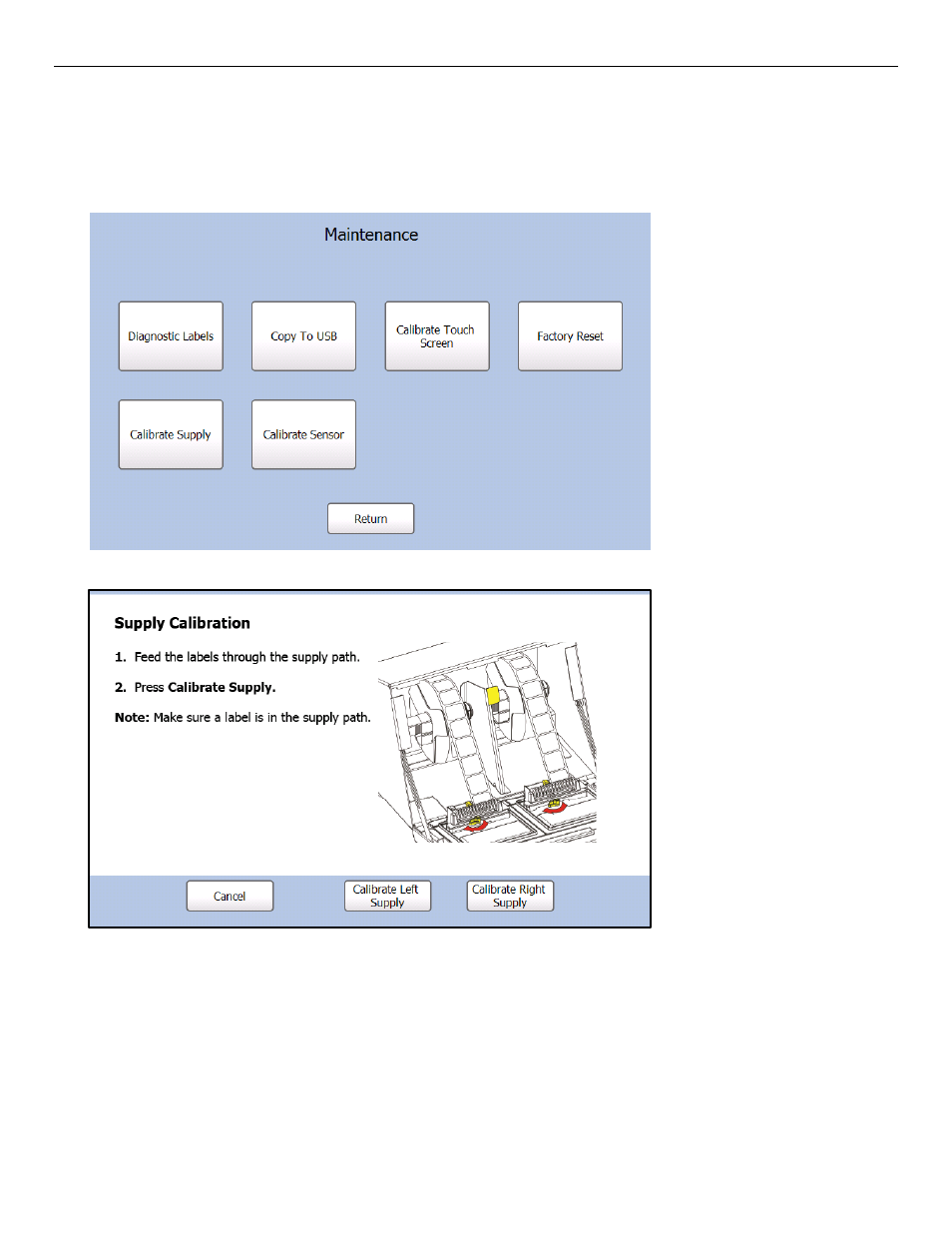 Calibrating the supply, Calibrating the supply -4 | Avery Dennison FreshMarx 9417 System Administrator Guide User Manual | Page 58 / 70