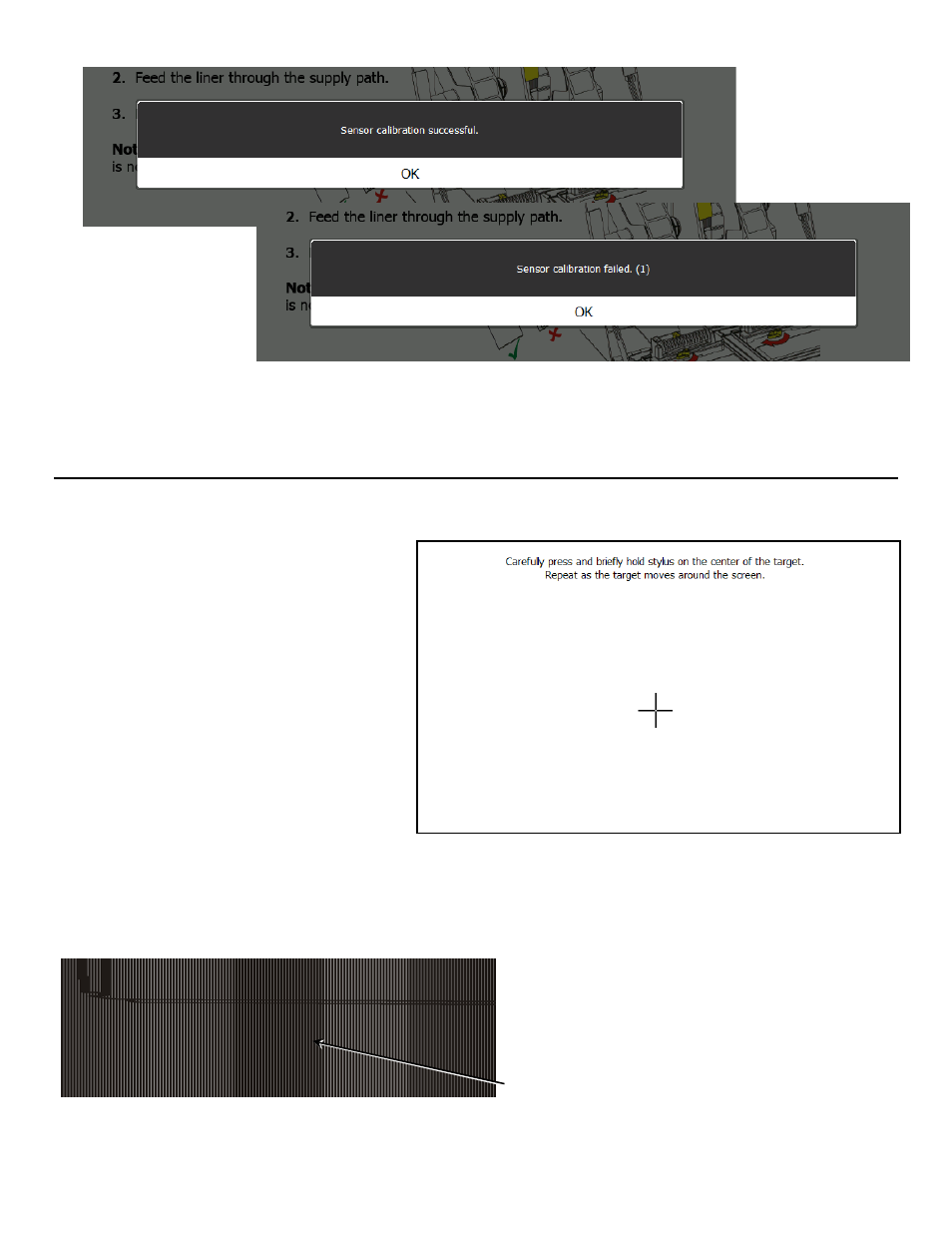 Calibrating the touch screen, Calibrating the touch screen -6 | Avery Dennison FreshMarx 9417 System Administrator Guide User Manual | Page 60 / 70