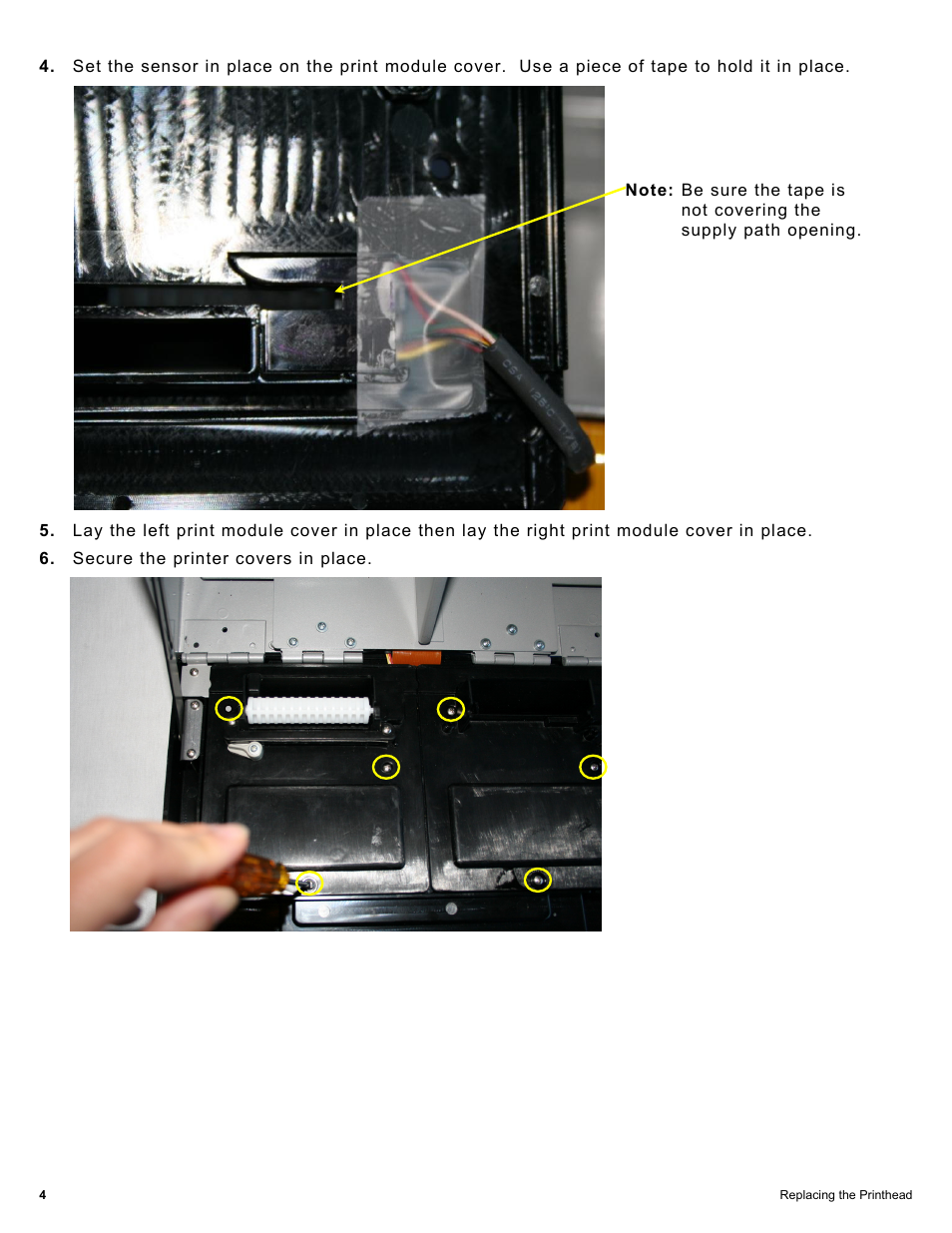 Avery Dennison FreshMarx 9417 Replacing the Printhead User Manual | Page 4 / 4