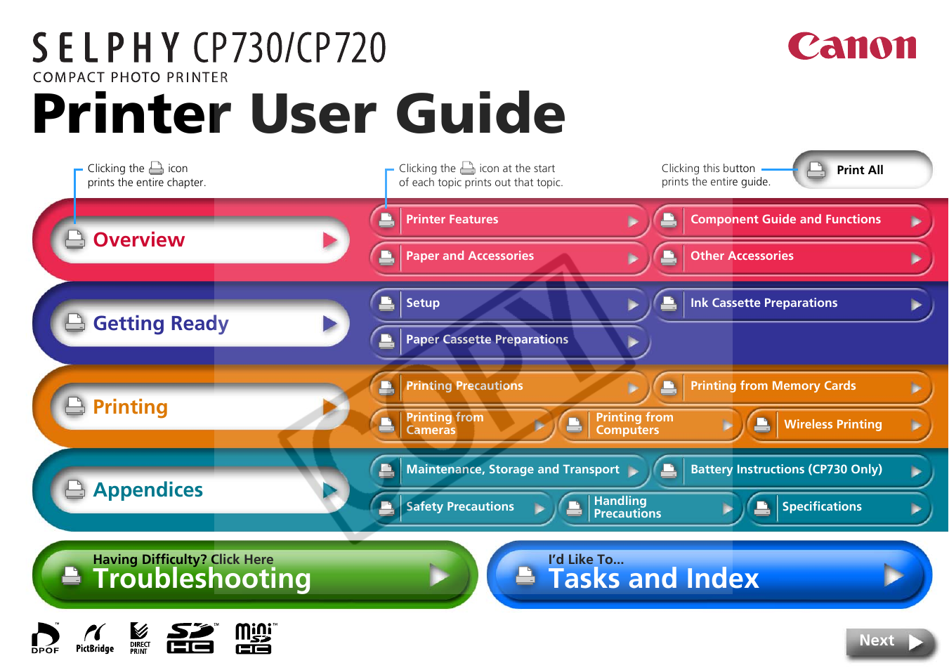 Canon CP730 User Manual | 51 pages