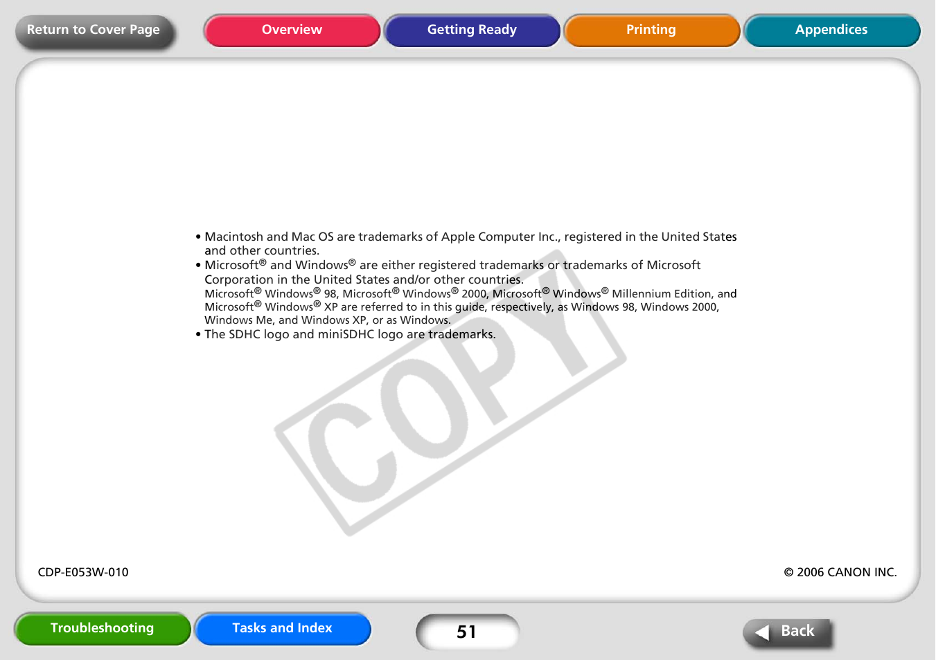 Next | Canon CP730 User Manual | Page 51 / 51