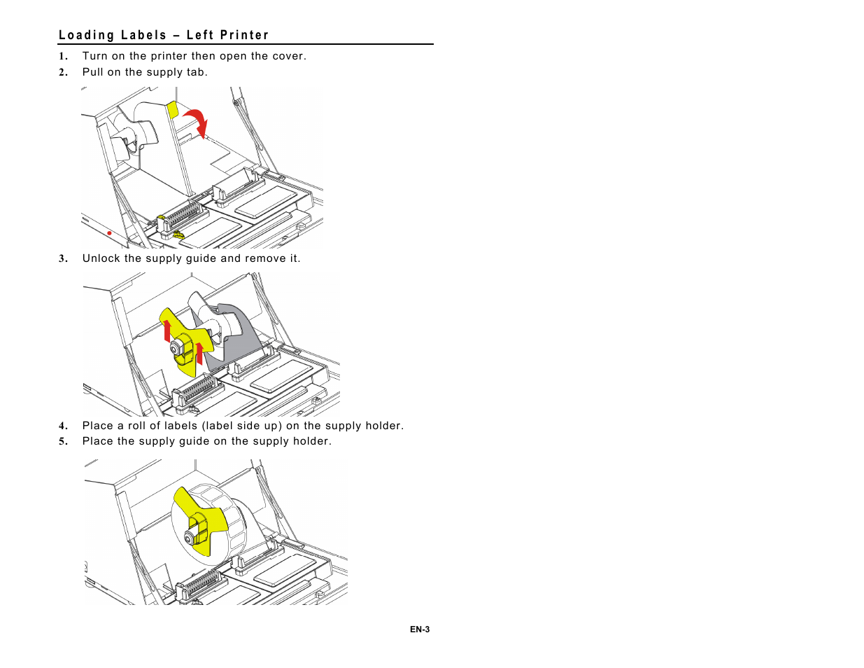 Loading labels – left printer | Avery Dennison FreshMarx 9417 Quick Reference User Manual | Page 3 / 10