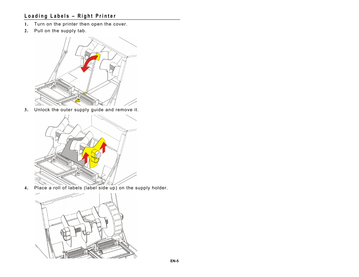 Loading labels – right printer | Avery Dennison FreshMarx 9417 Quick Reference User Manual | Page 5 / 10