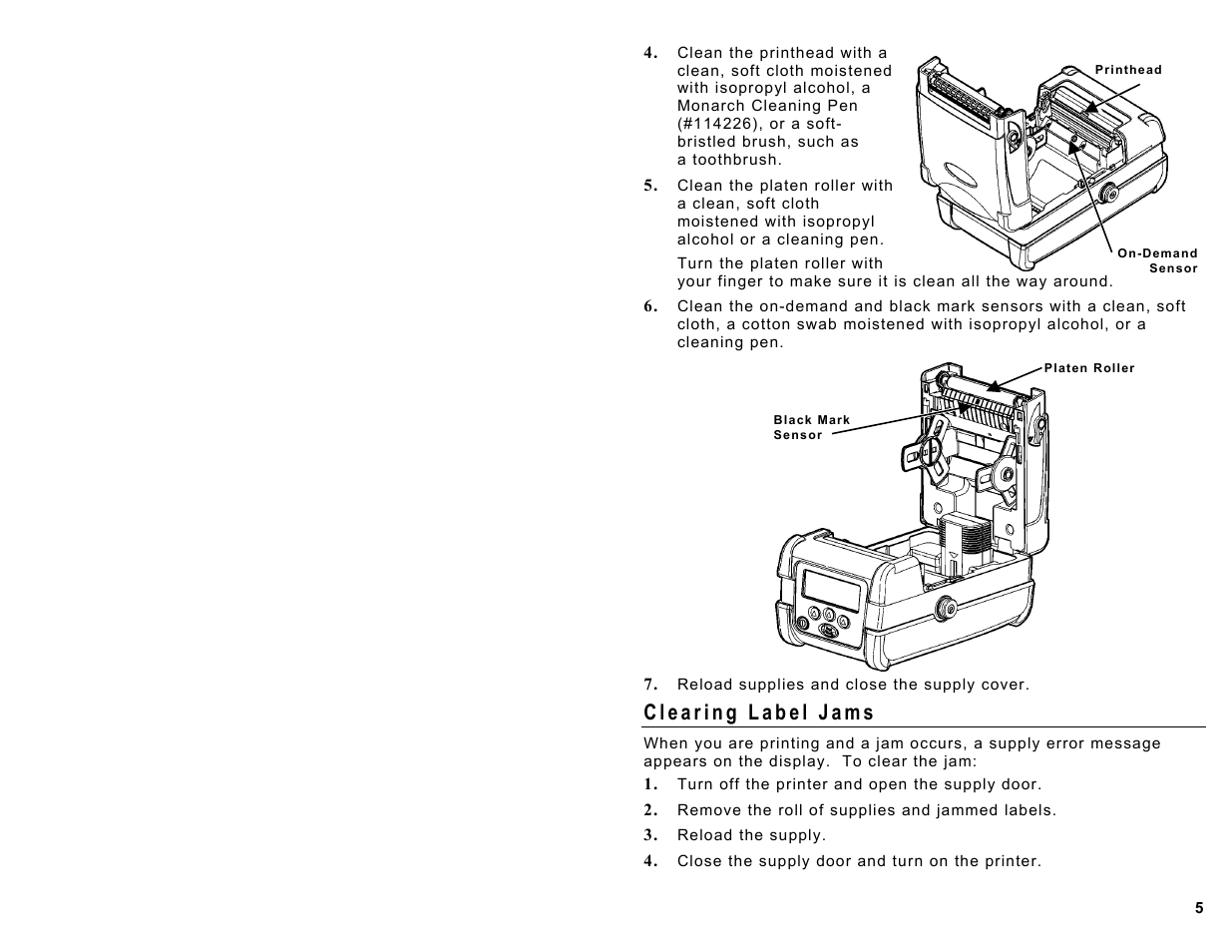 Avery Dennison Sierra Sport3 9433 Quick Reference User Manual | Page 5 / 6