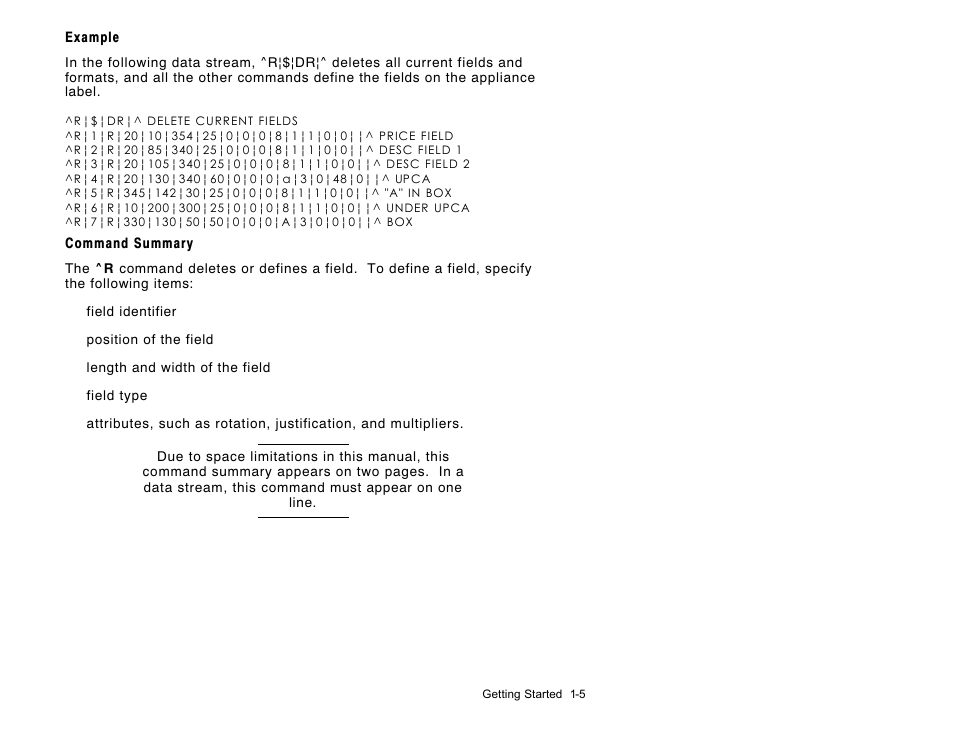 Avery Dennison Sierra Sport2 9460 RCL Commands Programmer Manual User Manual | Page 15 / 84